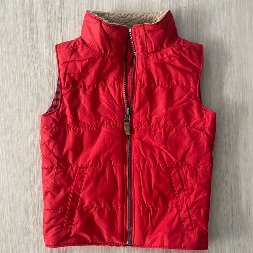 Red Vest with sherpa lined neck